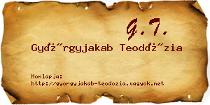 Györgyjakab Teodózia névjegykártya